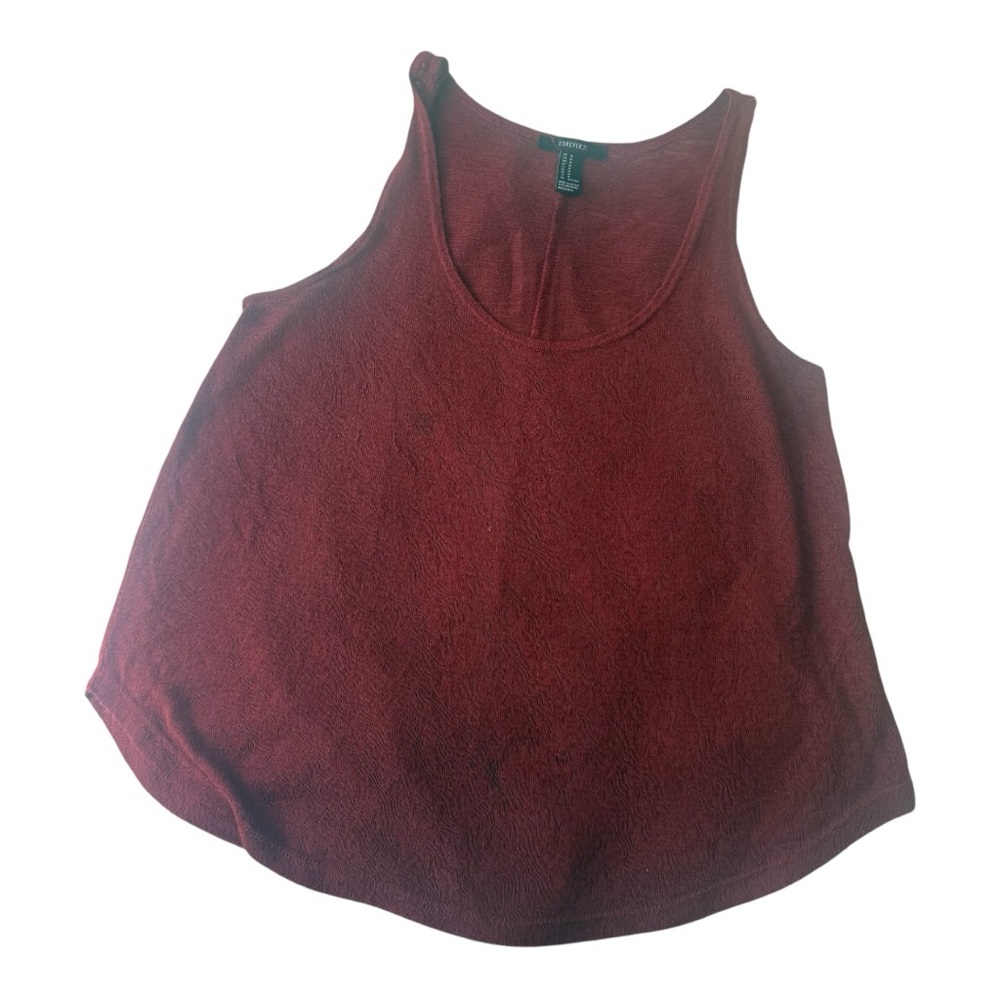 Forever 21 Red Relaxed Tank Top Size M